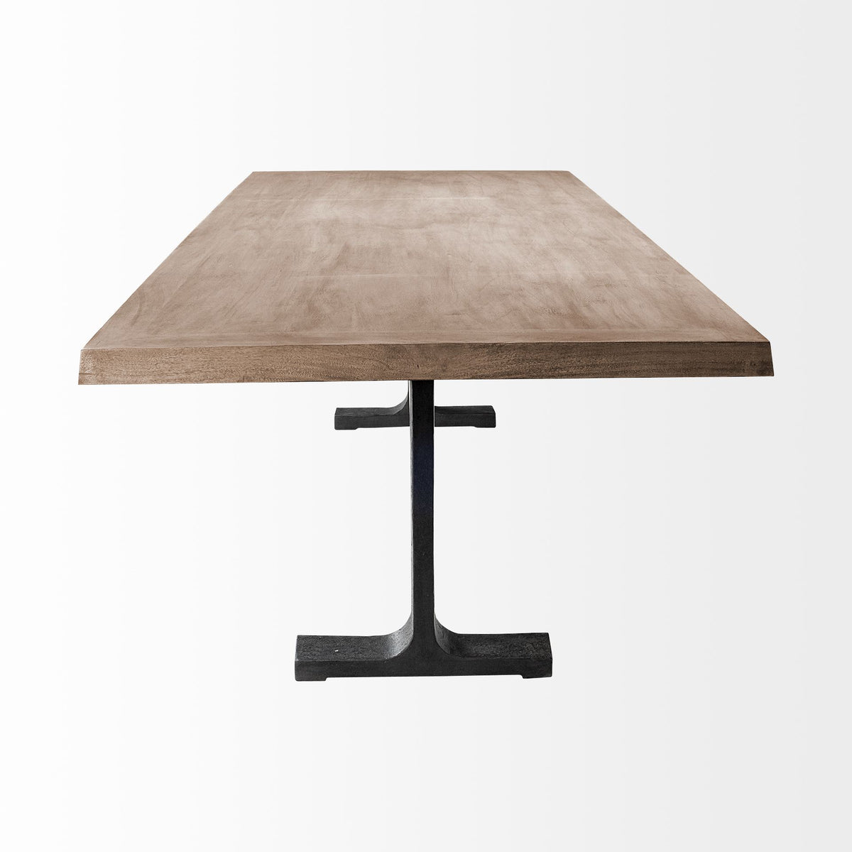 AX BROWN WOOD DINING TABLE