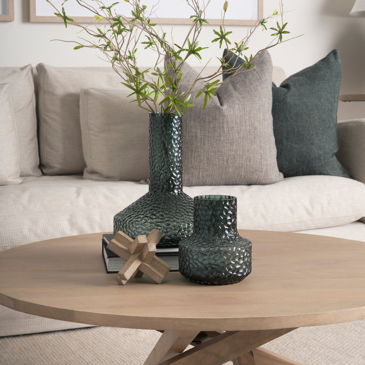 JOLENE SHORT VASE-GREEN