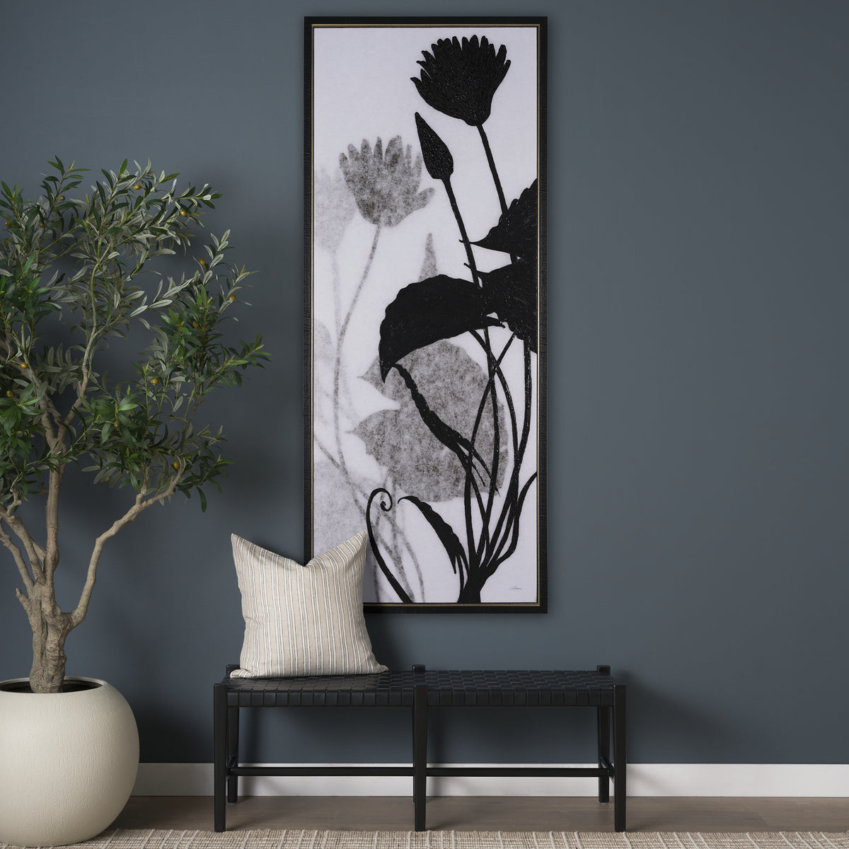 FLORAL SILHOUETTE III ART
