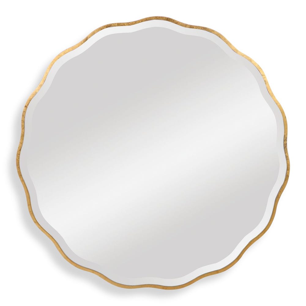 ANET GOLD SCALLOPED MIRROR