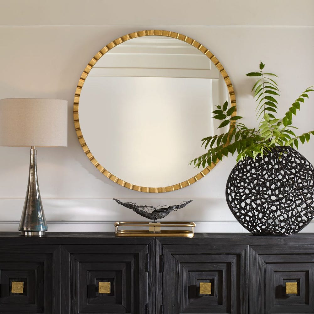 DANDRIDGE GOLD ROUND MIRROR
