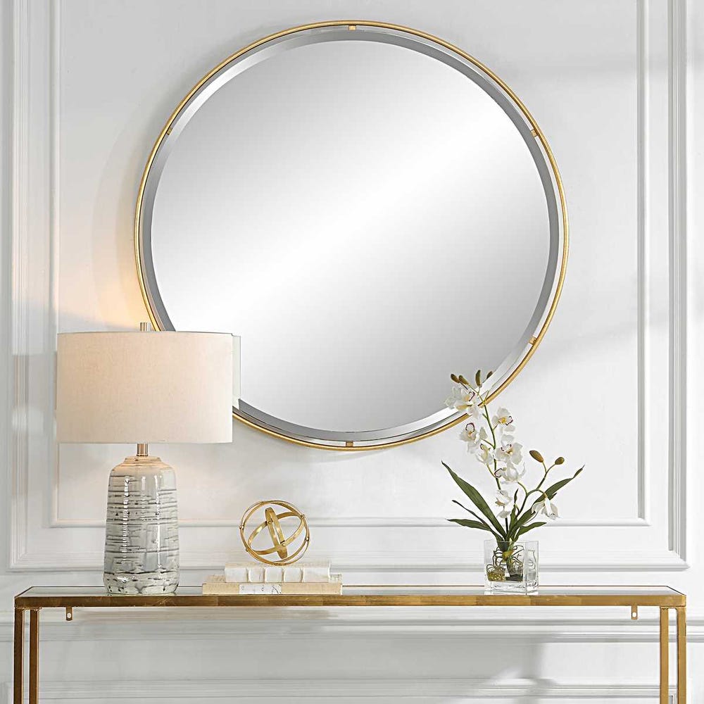 CANILLO ROUND MIRROR-GOLD