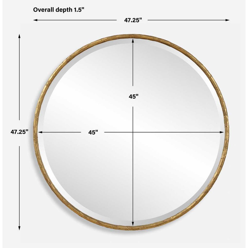 SUTTER AGED GOLD ROUND MIRROR
