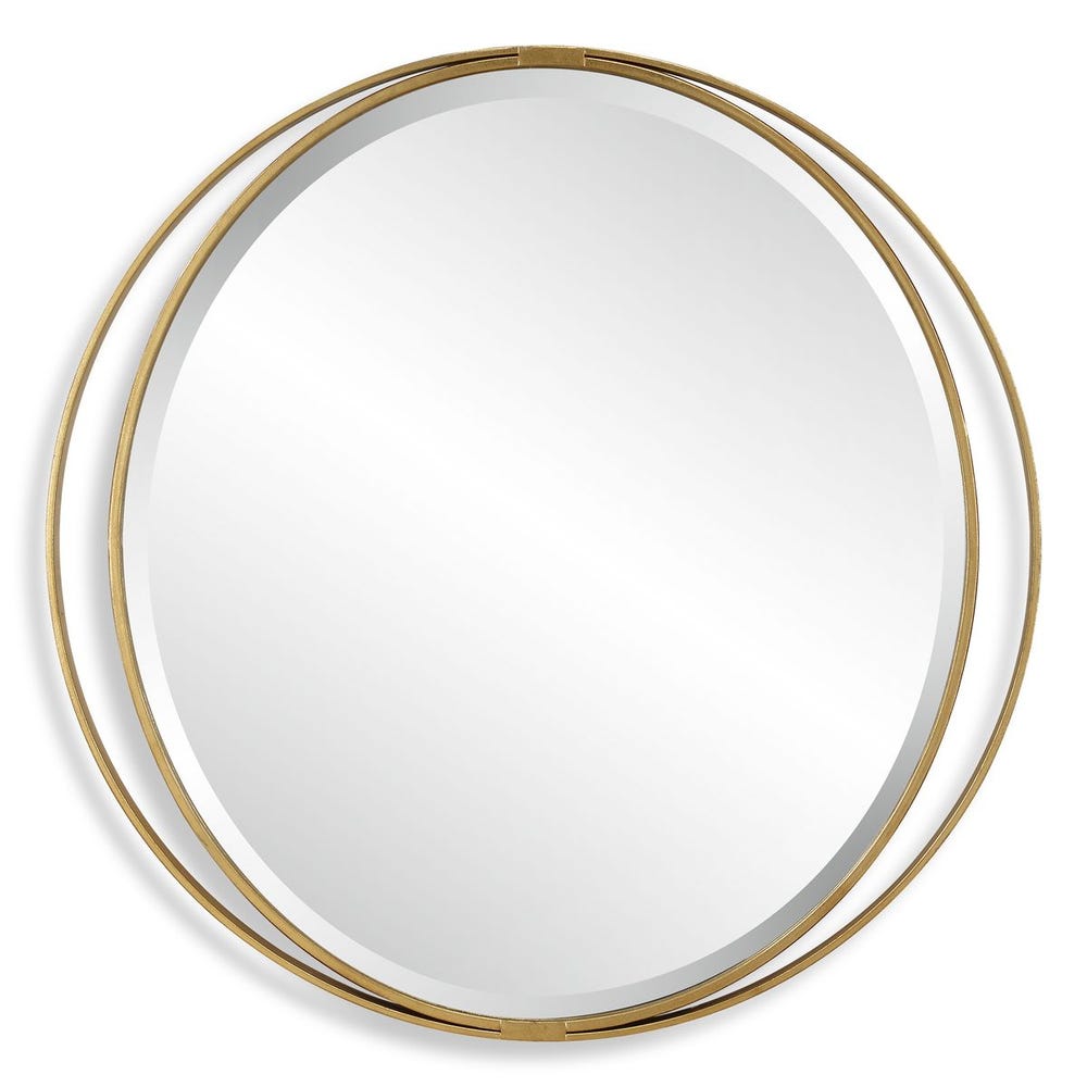 RIHANNA ROUND MIRROR-GOLD