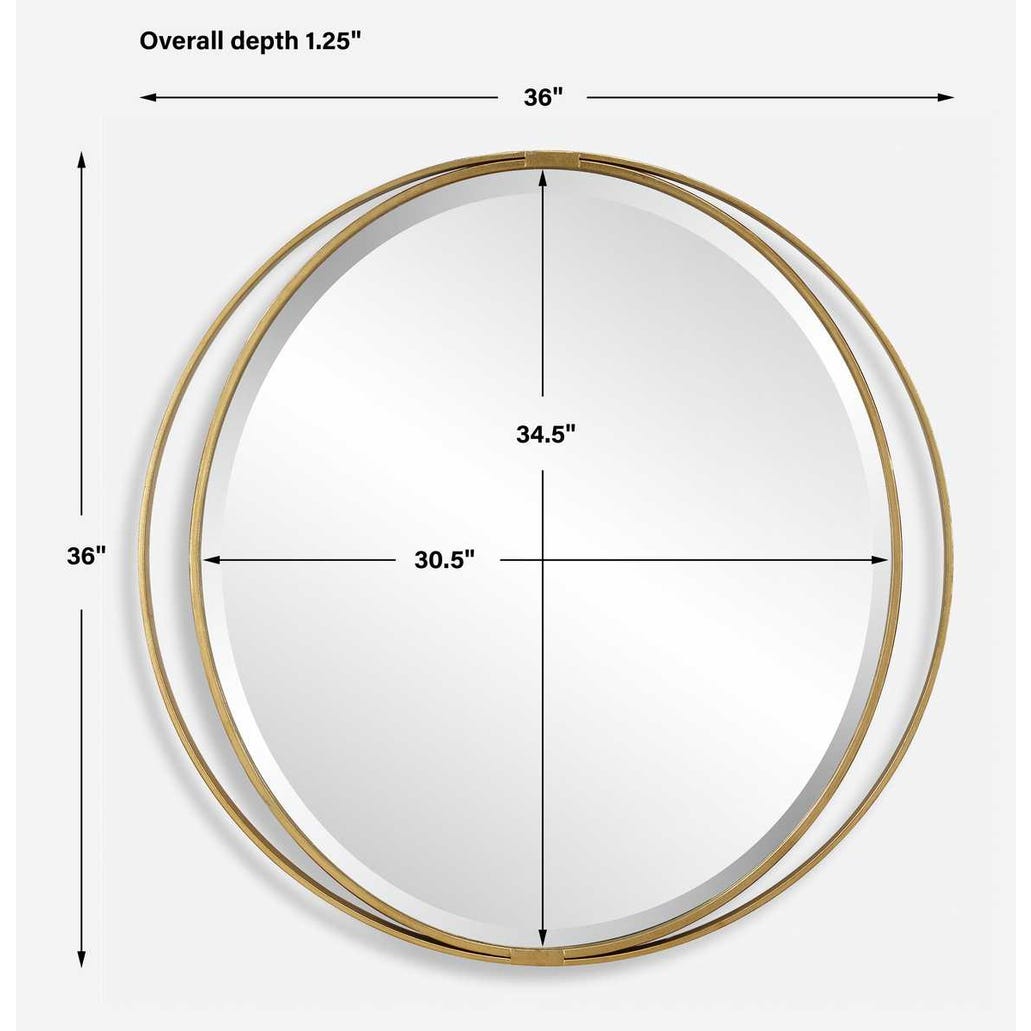 RIHANNA ROUND MIRROR-GOLD
