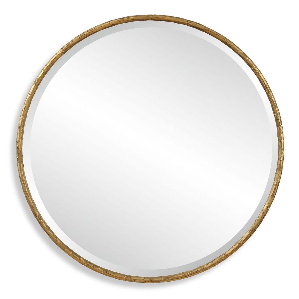 SUTTER AGED GOLD 47" ROUND MIRROR