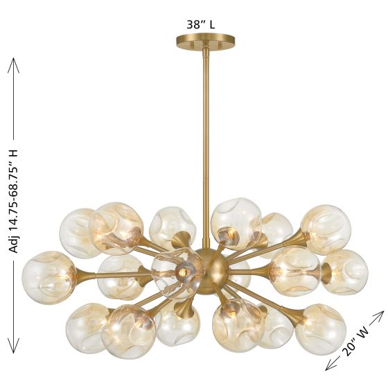 MATISSE 18 LIGHT CHANDELIER