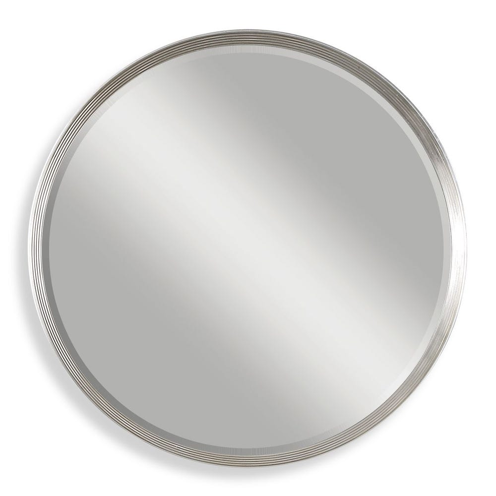 SERENZA SILVER LEAF ROUND MIRROR