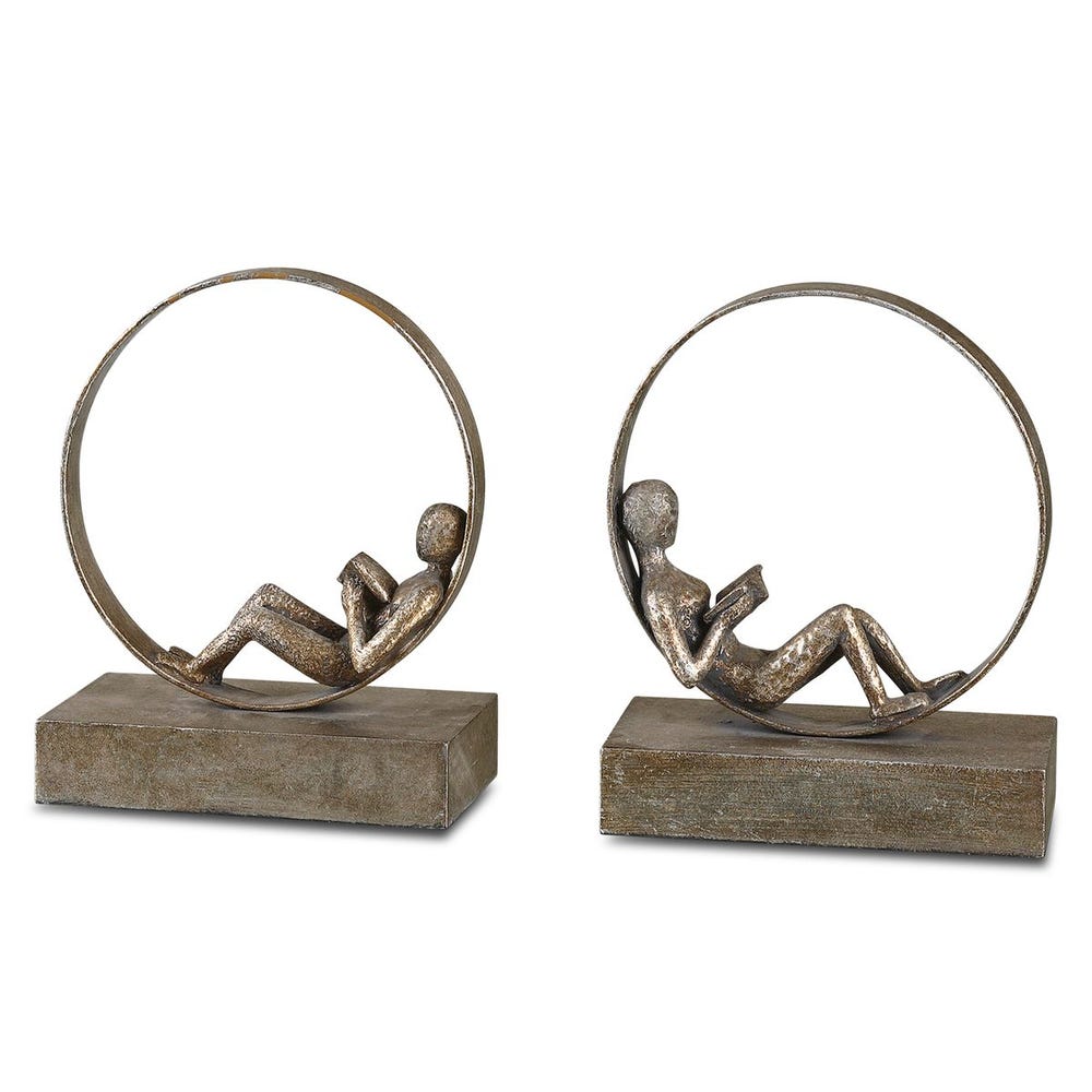 LOUNGING READER BOOKENDS