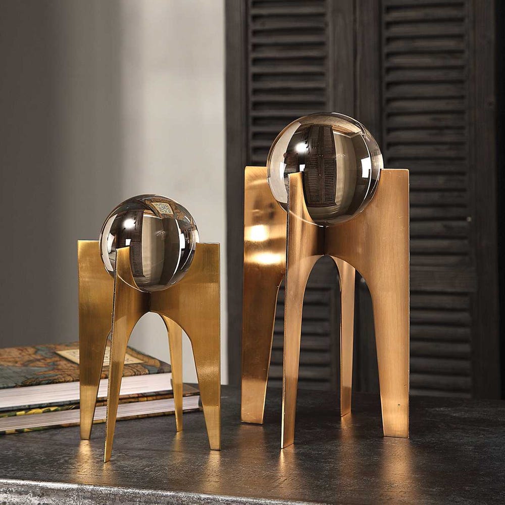 LILIANA BRONZE SPHERES-SET OF 2