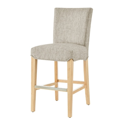MILTON GREY FABRIC COUNTER STOOL