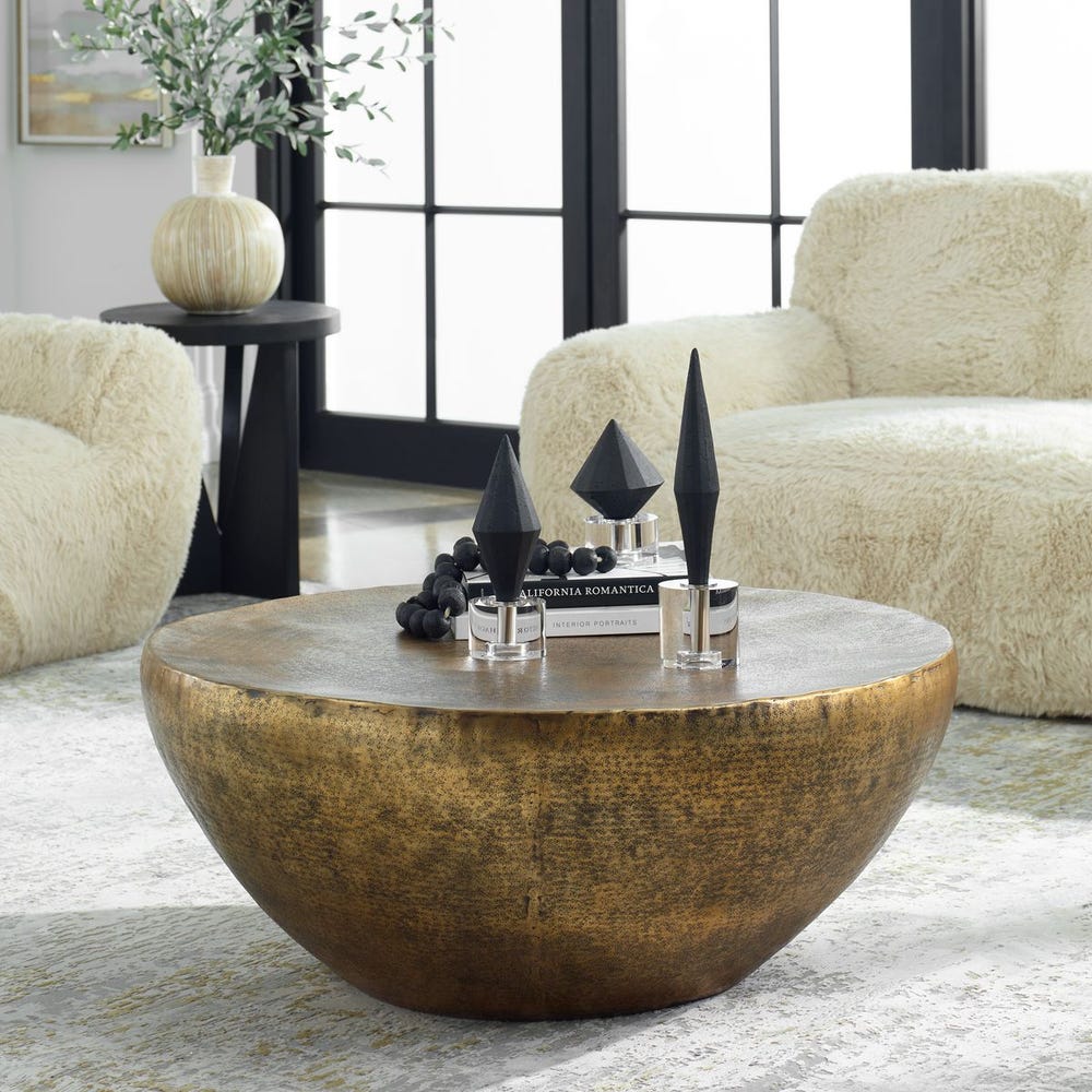 ANTIQUED DOME COFFEE TABLE