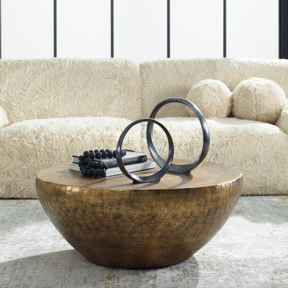 ANTIQUED DOME COFFEE TABLE