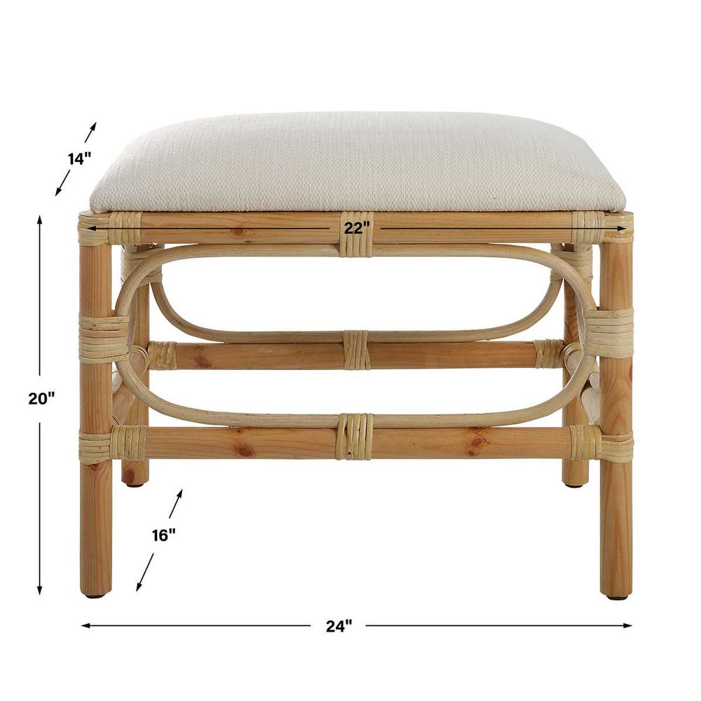 LAGUNA SMALL WHITE BENCH