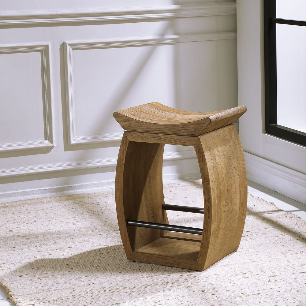 CONNER ELM WOOD COUNTER STOOL