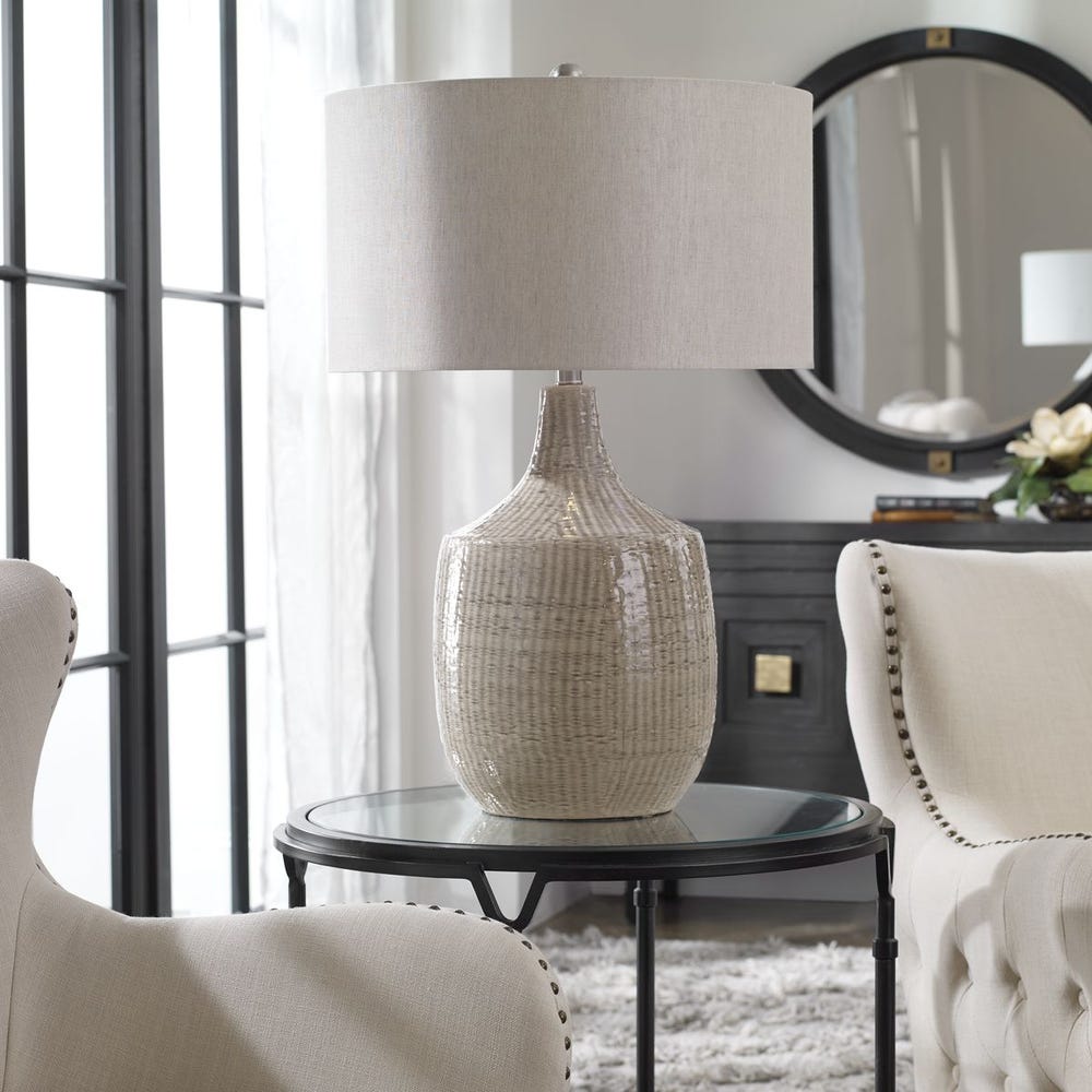 FALLIO GREY TABLE LAMP