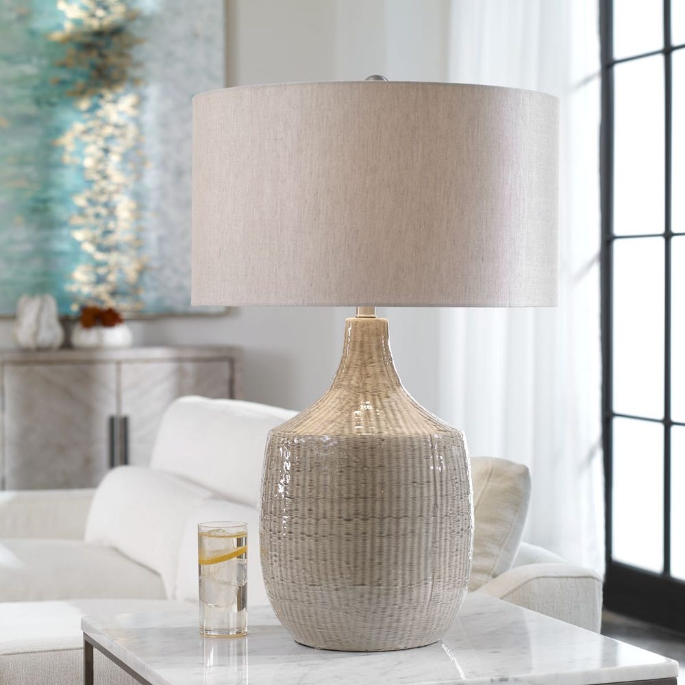 FALLIO GREY TABLE LAMP