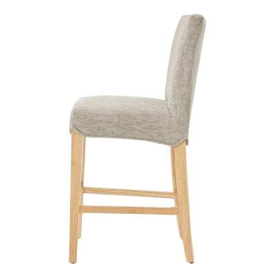 MILTON GREY FABRIC COUNTER STOOL