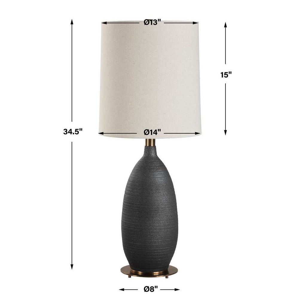 BLACK BOWER TABLE LAMP
