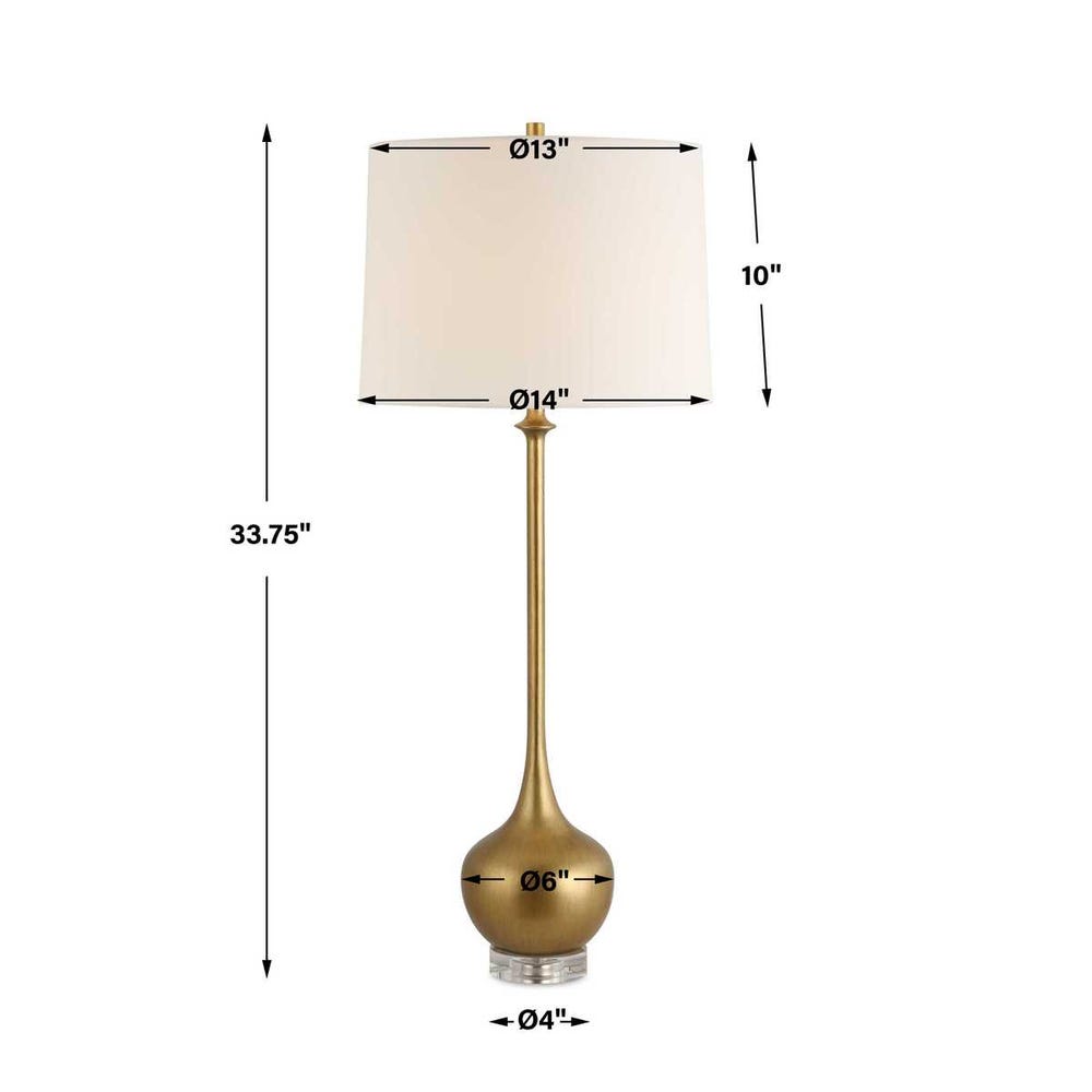 GOLDEN BUFFFET LAMP - 34"