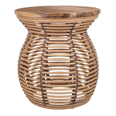 HONEY RATTAN END TABLE