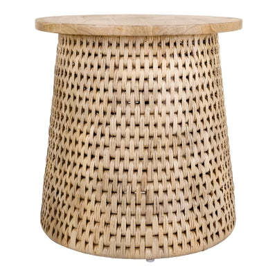 LASSITER RATTAN END TABLE