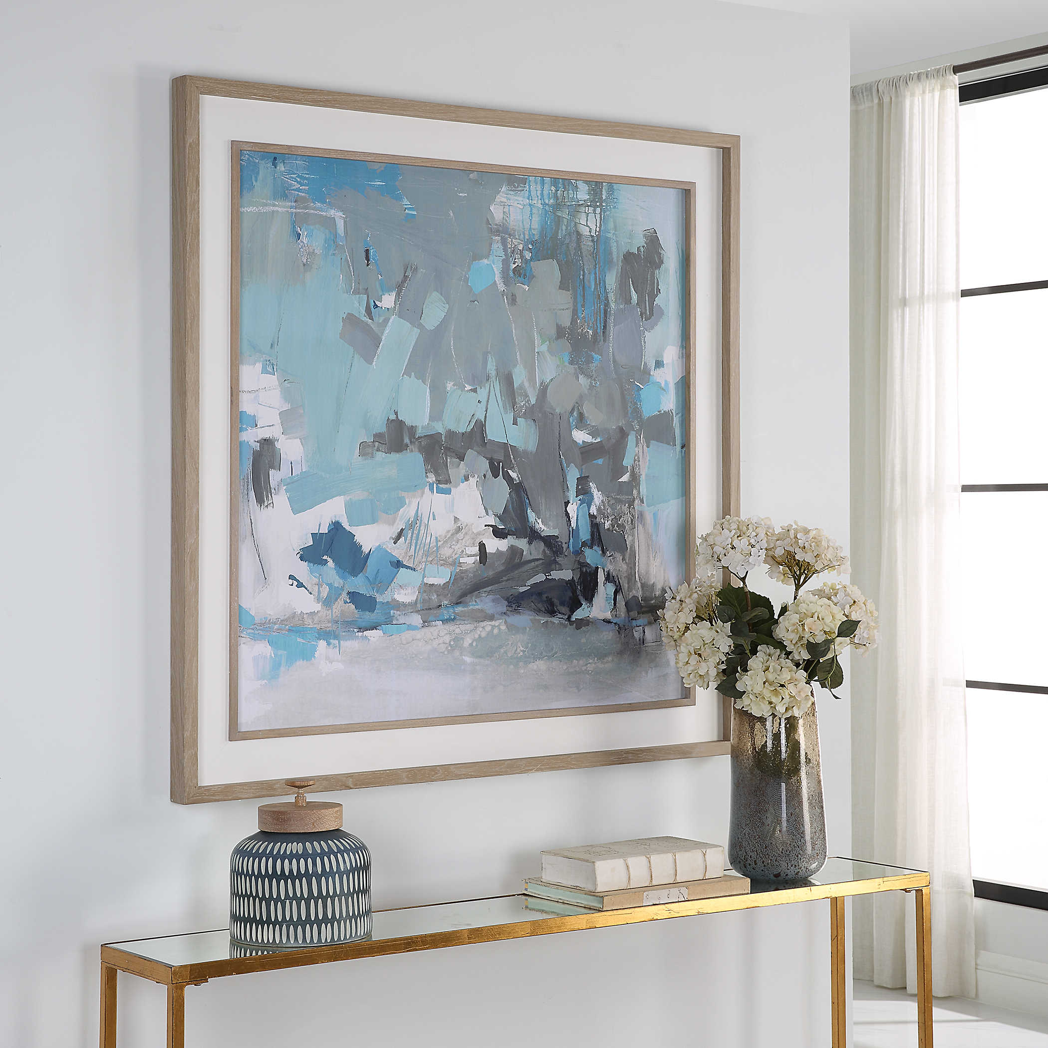 MISTY FRAMED PRINT-47X47"