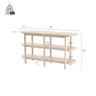 ESTHER CONSOLE W/SHELVES