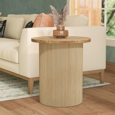 COLLINS RATTAN END TABLE