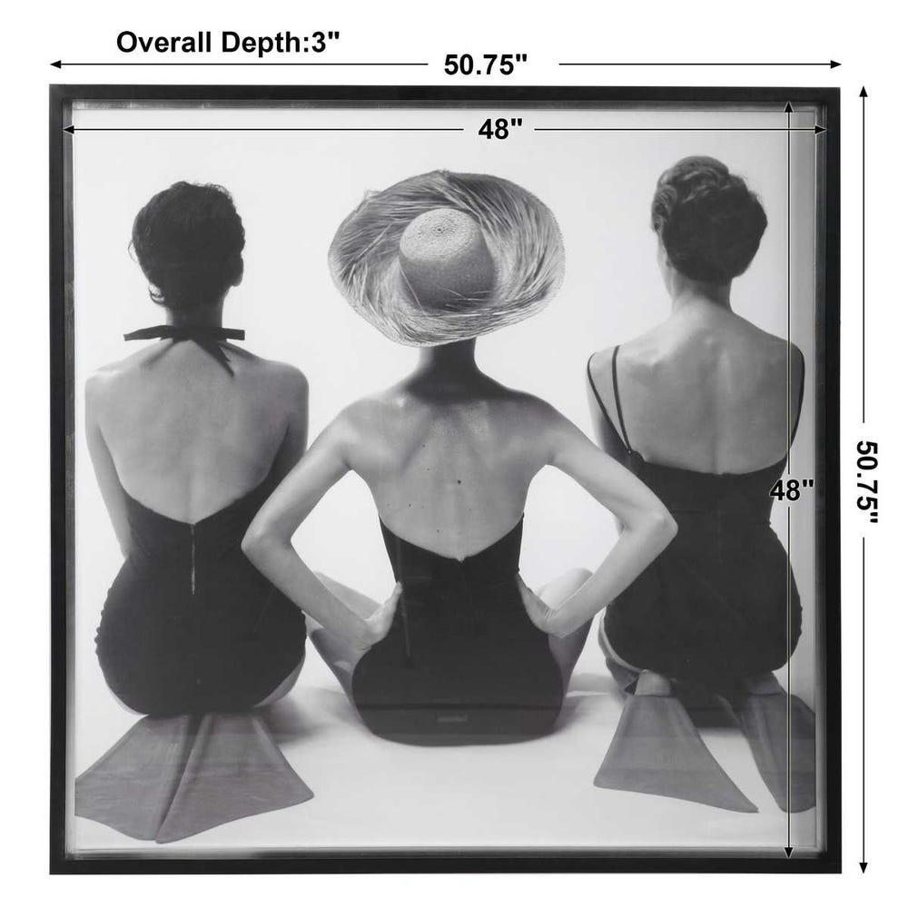 LADIES SWIMWEAR 1959 FRAMED ART