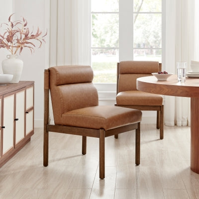 MILA LEATHER DINING CHAIR
