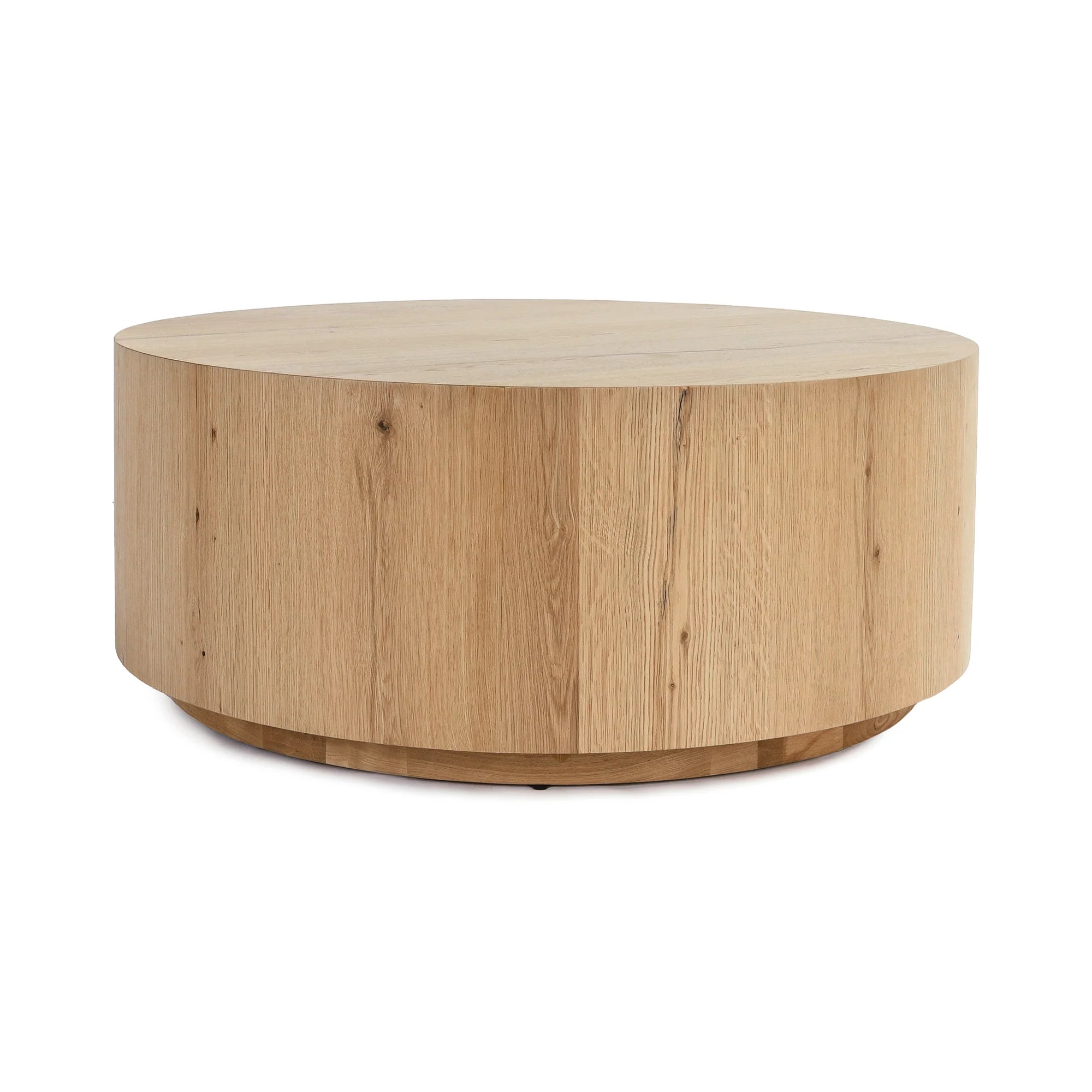 LAUREN OAK ROUND COFFEE TABLE