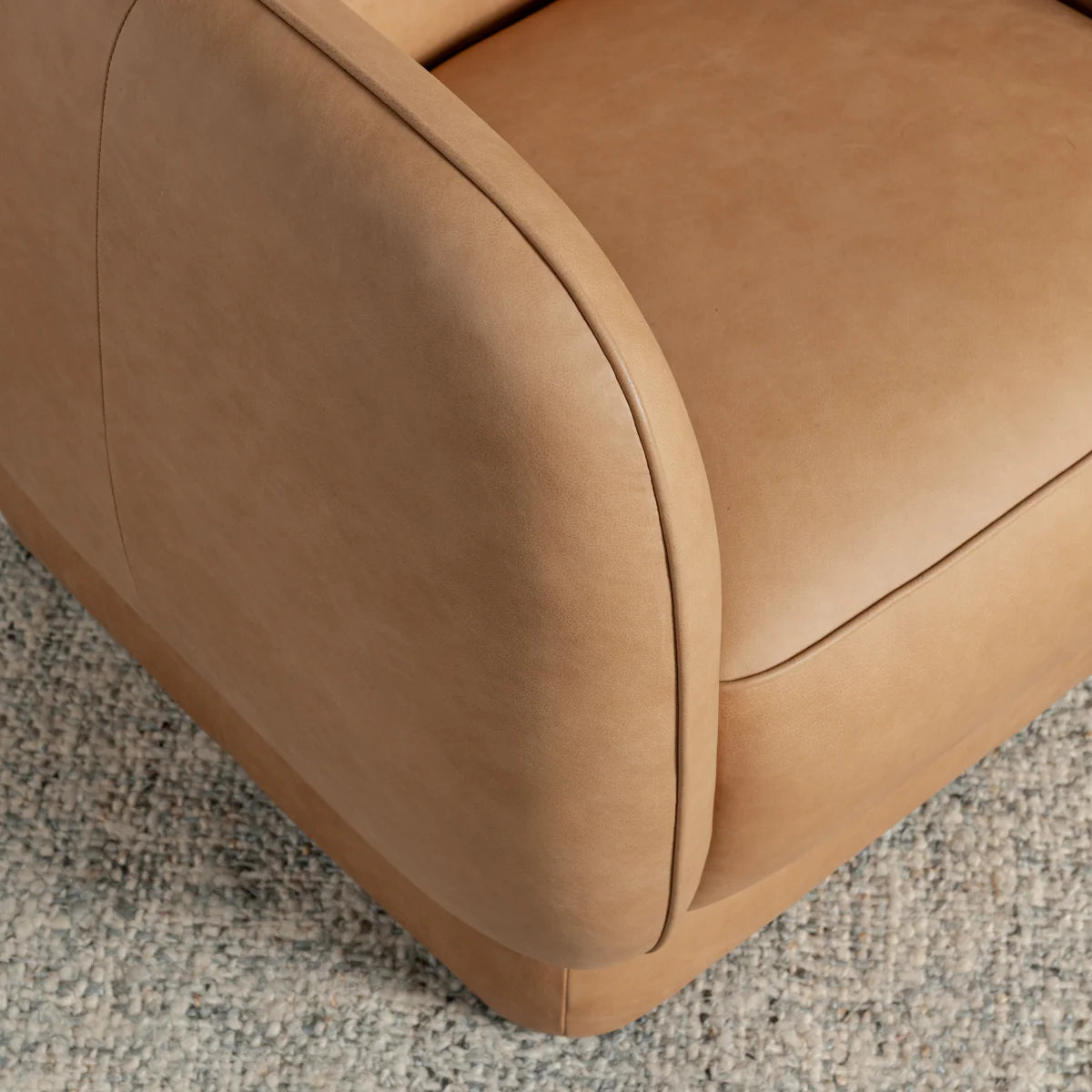 RENNER TAN BARREL CHAIR