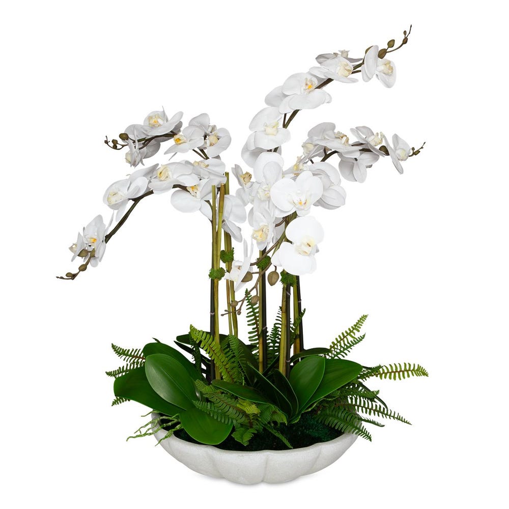 WHITE ORCHID CENTERPIECE