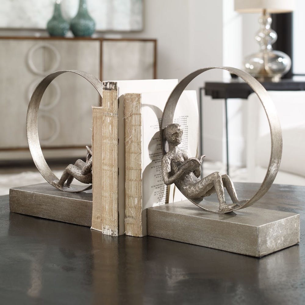 LOUNGING READER BOOKENDS