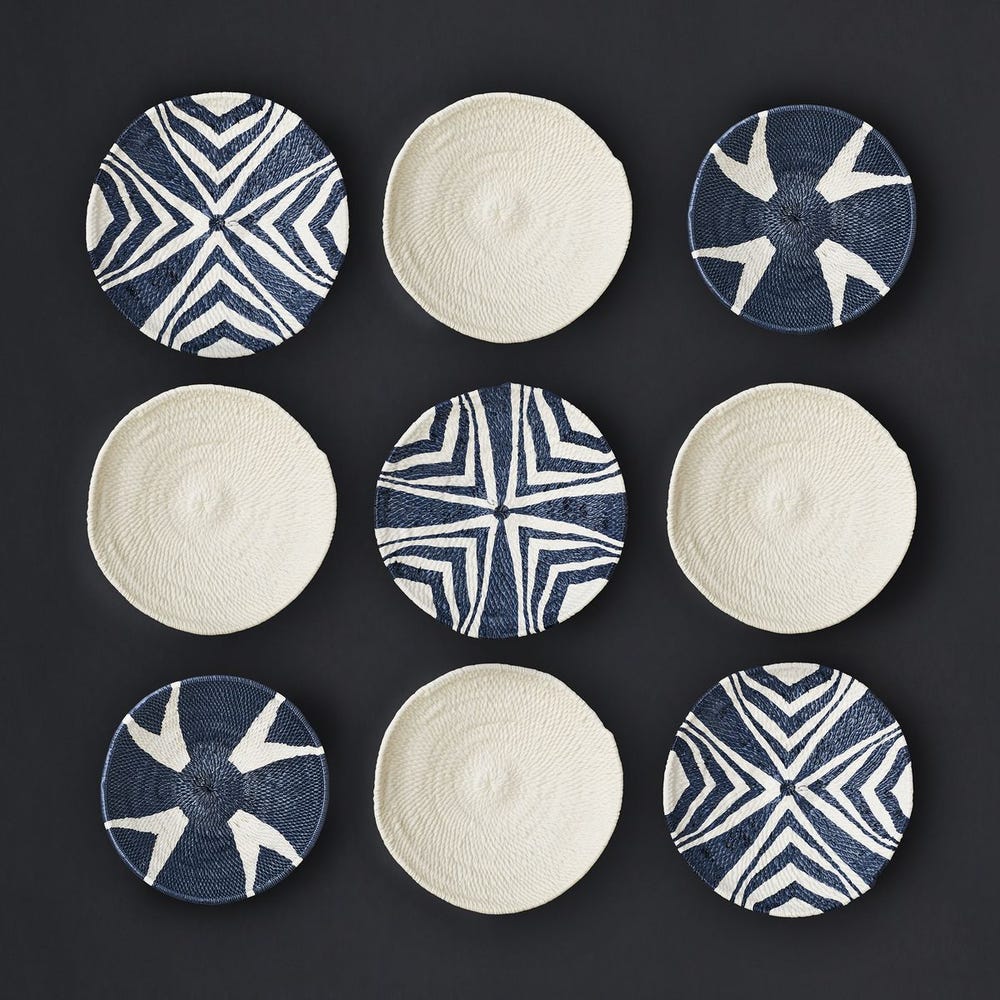 WHITE PUMICE BASKET WALL BOWL