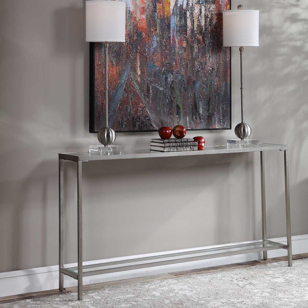 HAYLEY SILVER CONSOLE TABLE