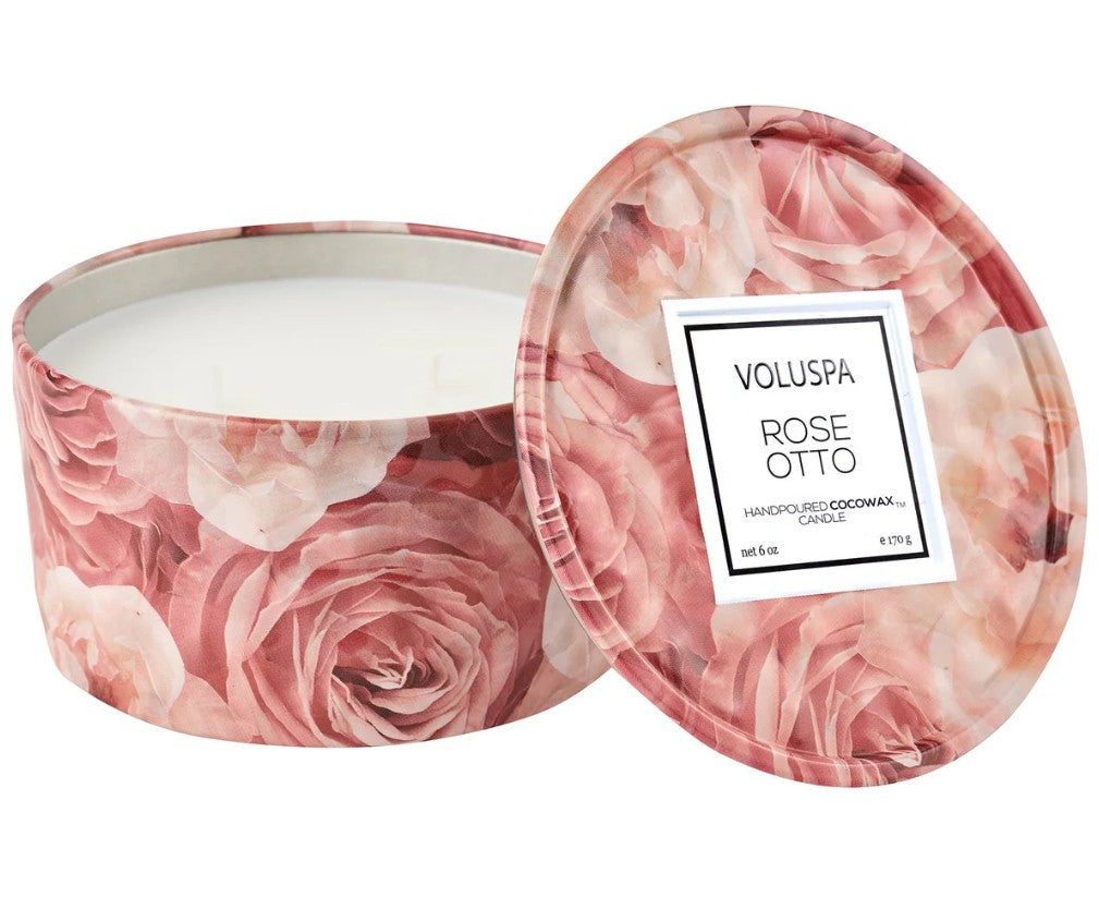 ROSE OTTO 6OZ MINI TIN CANDLE