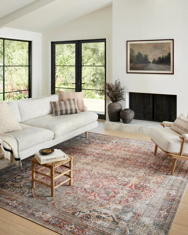 GREGOR RED/NAVY 5X7' RUG