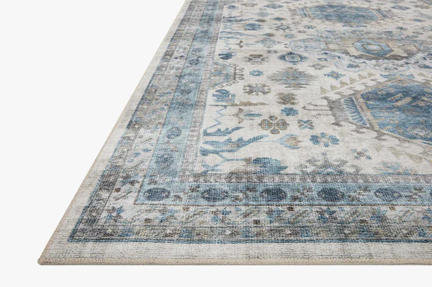 HEIDI IVORY/OCEAN 6' ROUND RUG