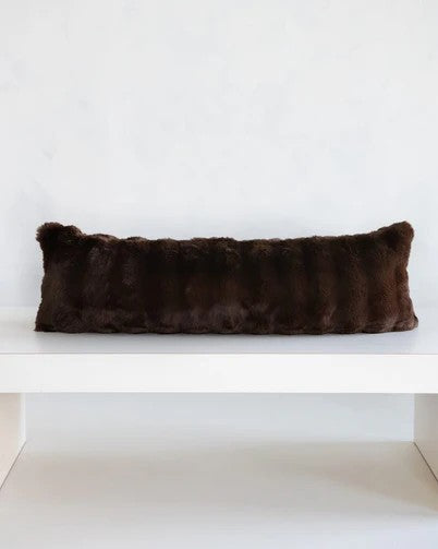 MINKY COUTURE X OSMOND DESIGNS CHOCOLATE BOLSTER SHAM-42"x14"