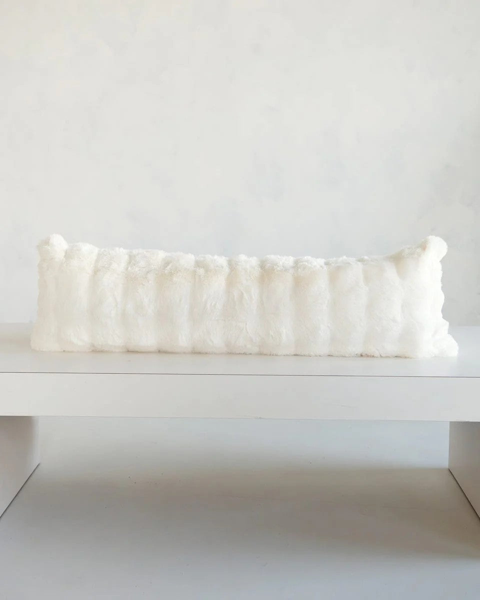 MINKY COUTURE X OSMOND DESIGNS CREAM BOLSTER SHAM-42"x14"