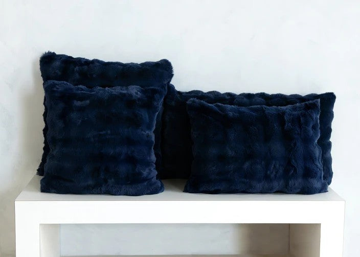 MINKY COUTURE X OSMOND DESIGNS NAVY SQUARE SHAM-20"x22"