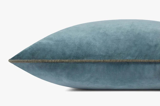 CHRIS LOVES JULIA BLUE PILLOW 22X22"