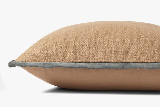 AVA NATURAL/BLUE PILLOW