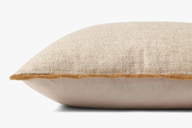 AVA IVORY/GOLD PILLOW 22X22"