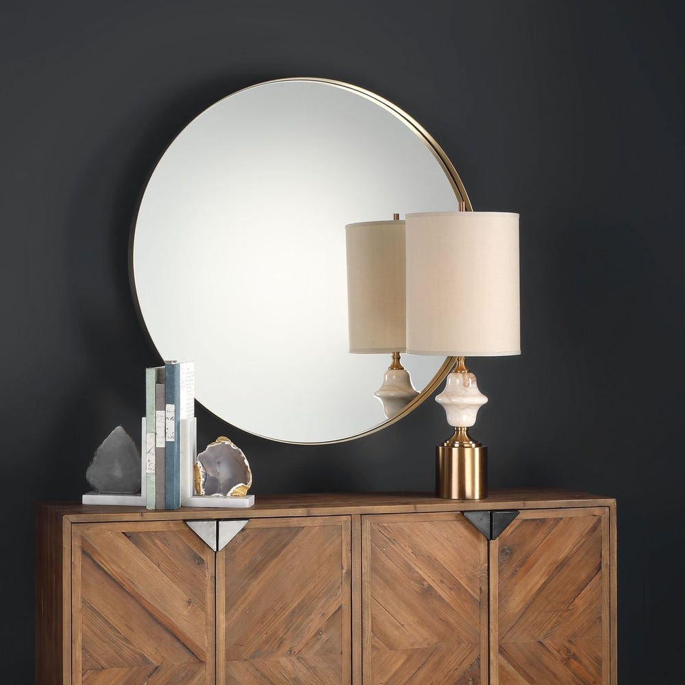 ADREA BRUSHED BRASS MIRROR