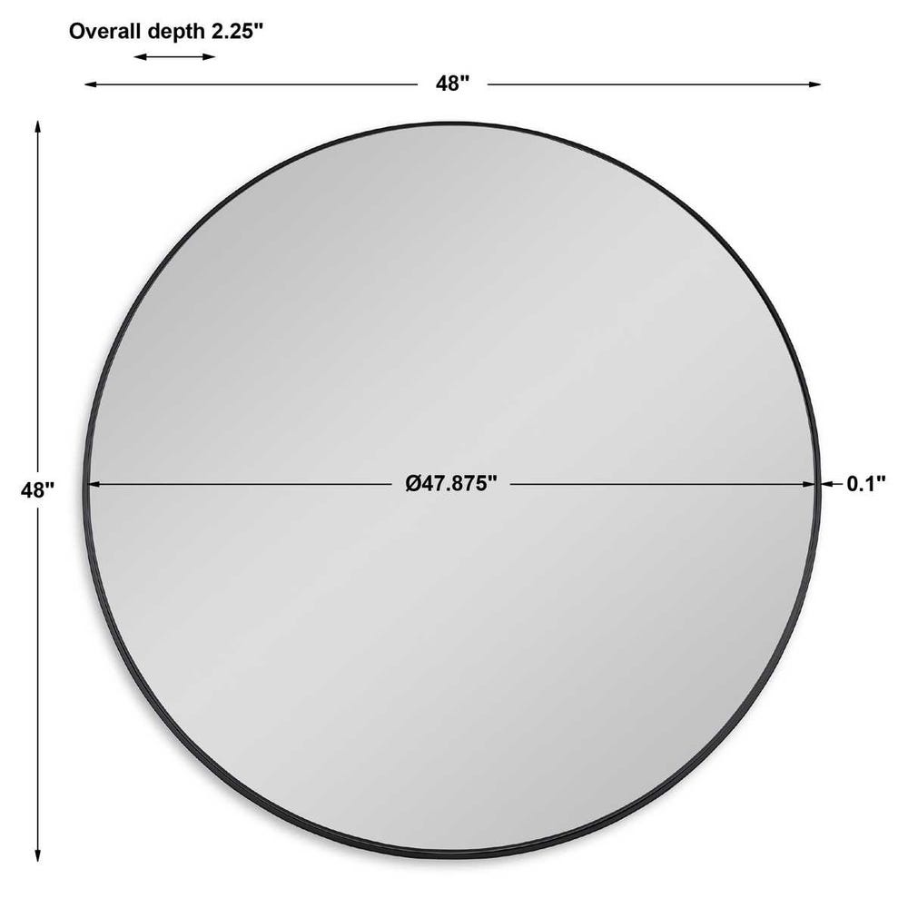 ADREA BLACK ROUND MIRROR