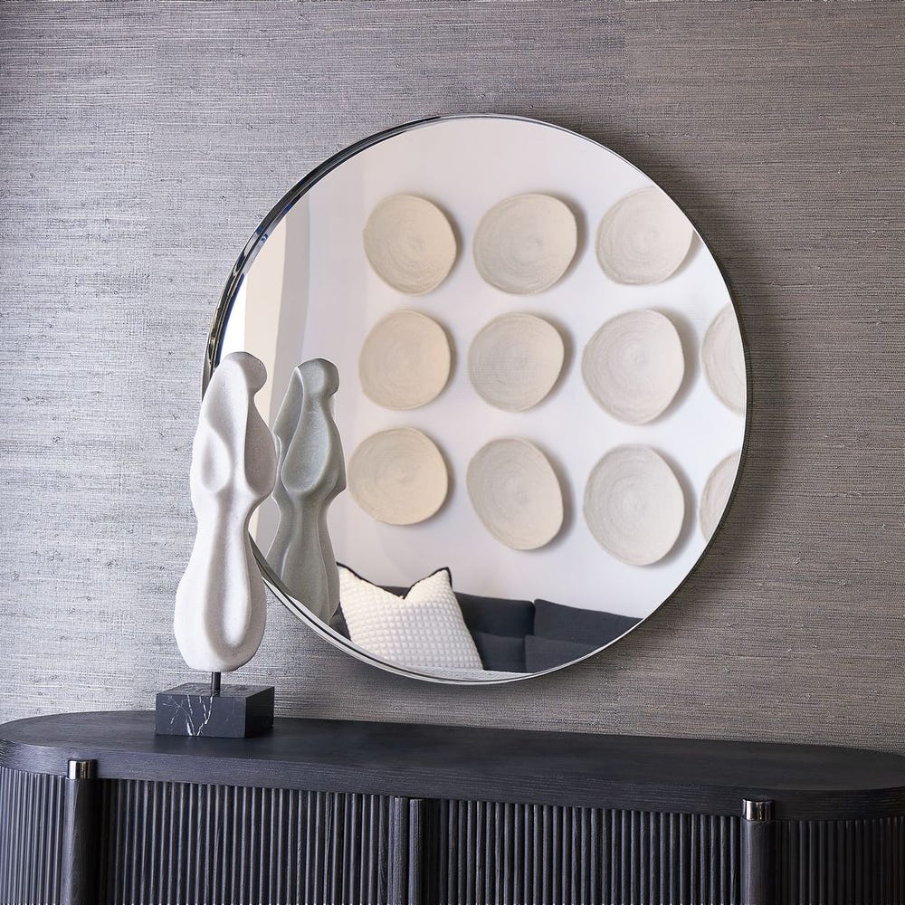 PADRIA NICKEL ROUND MIRROR