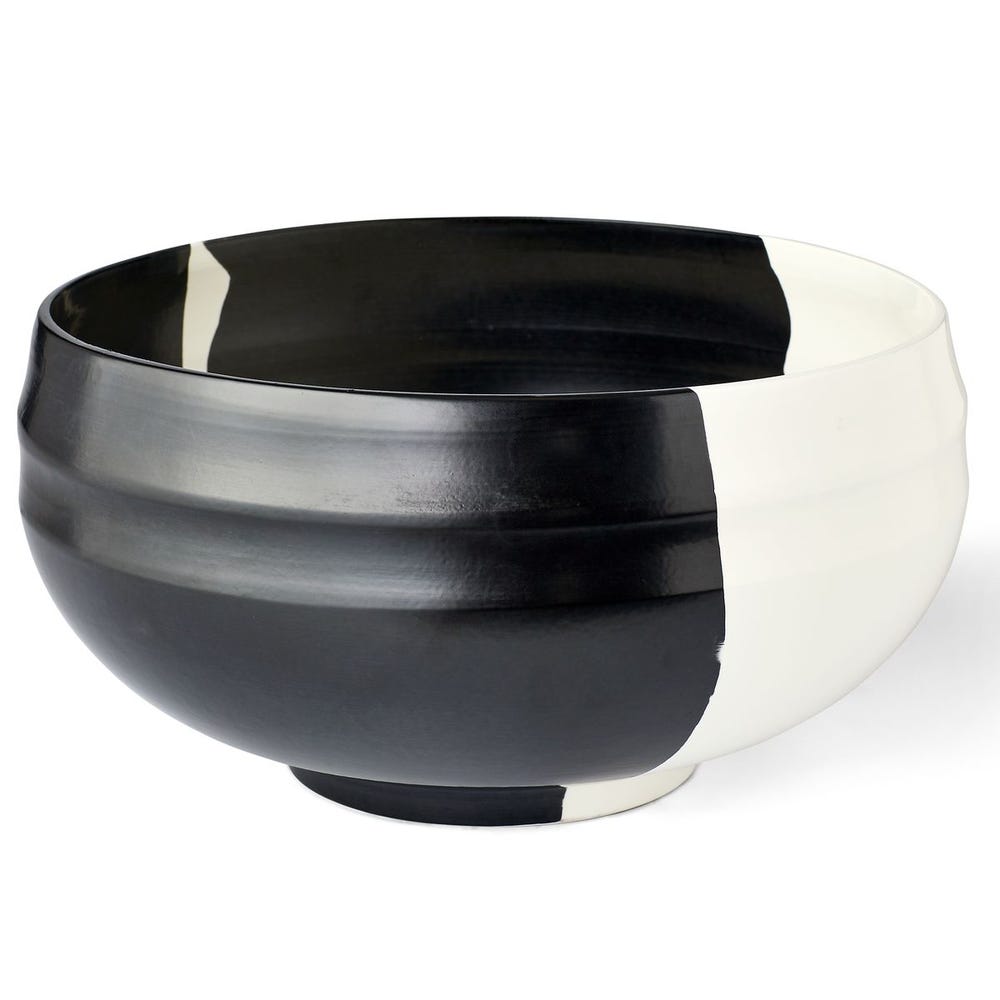 SPLIT BLACK/WHITE LARGE BOWL